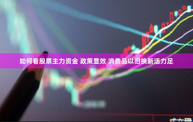 如何看股票主力资金 政策显效 消费品以旧换新活力足