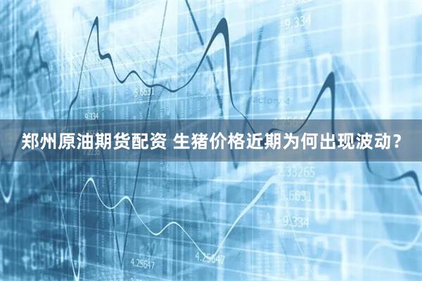 郑州原油期货配资 生猪价格近期为何出现波动？